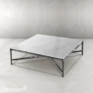Thaddeo Square Glass Coffee Table - Zonesus