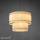 San Marconer Alabaster Round Tiered Chandelier 48" - Zonesus