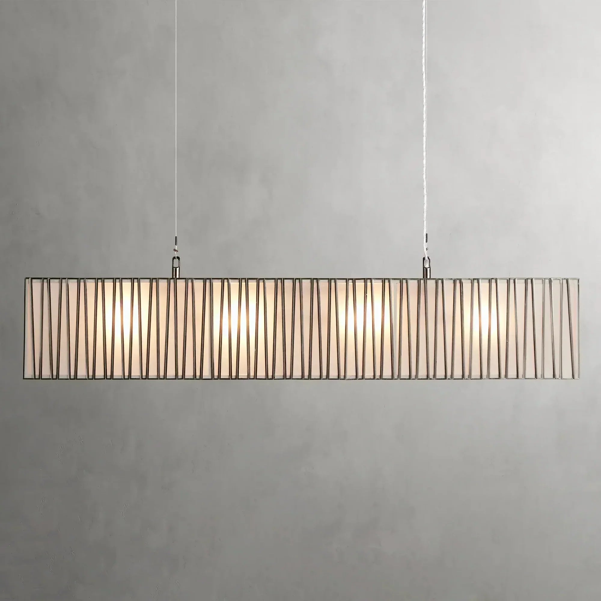 Art Glass Jeunet Rectangular Chandelier - Zonesus