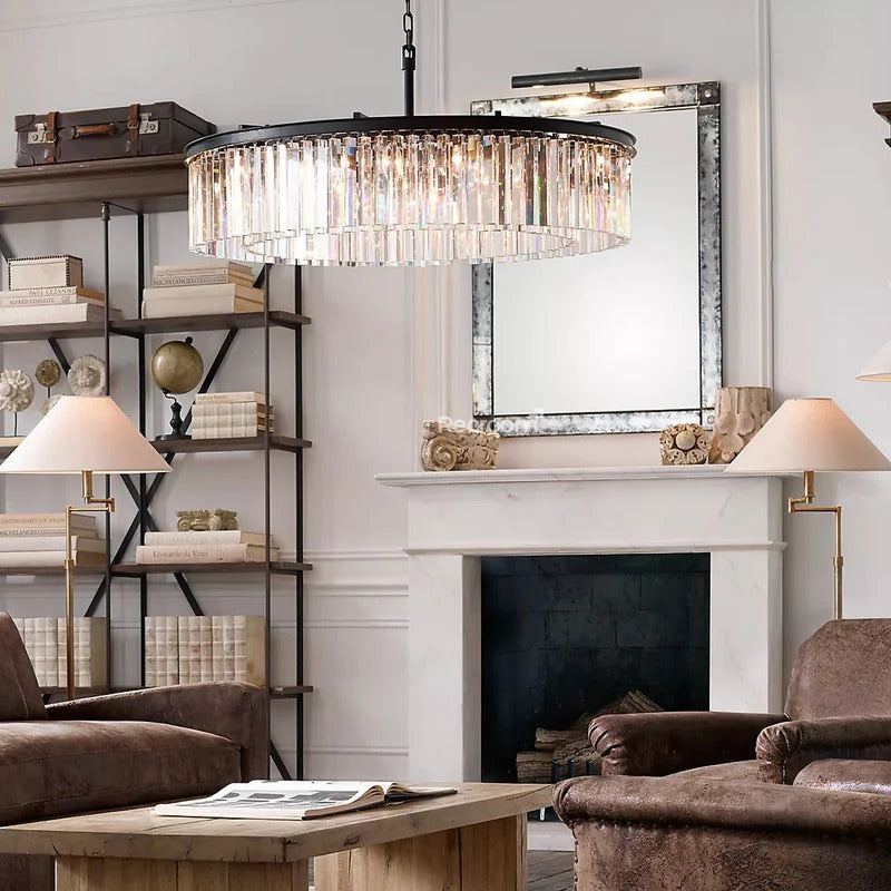 Odean Round Chandelier 44" - Zonesus