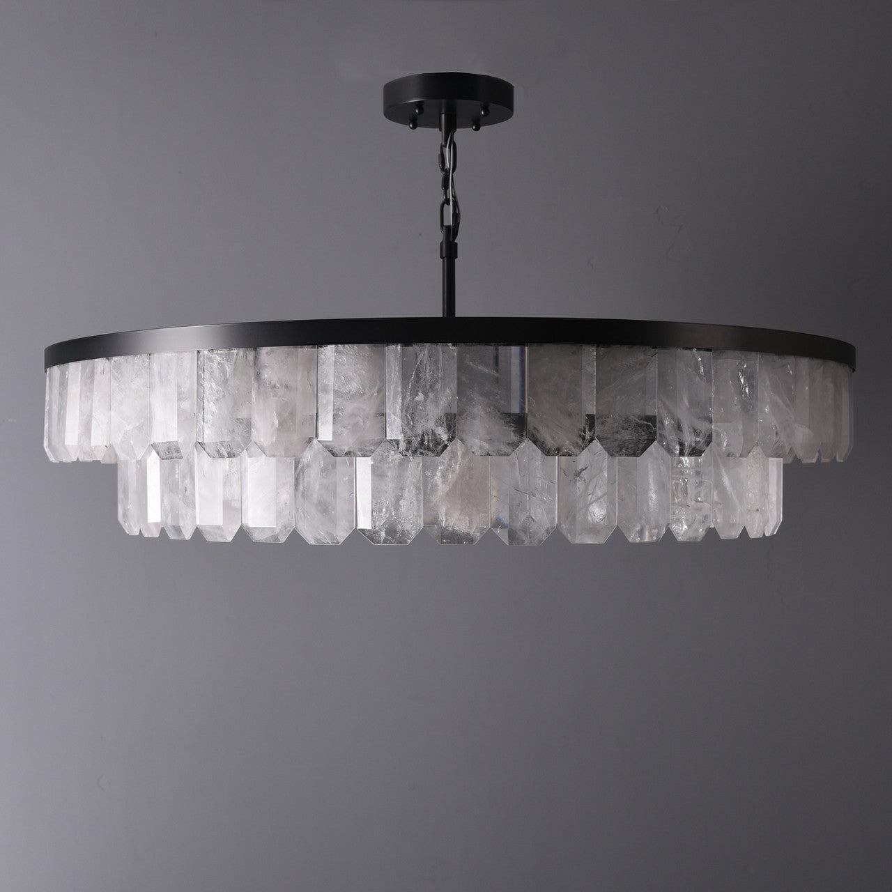 Rolantis Double Rock Crystal Chandelier - Zonesus