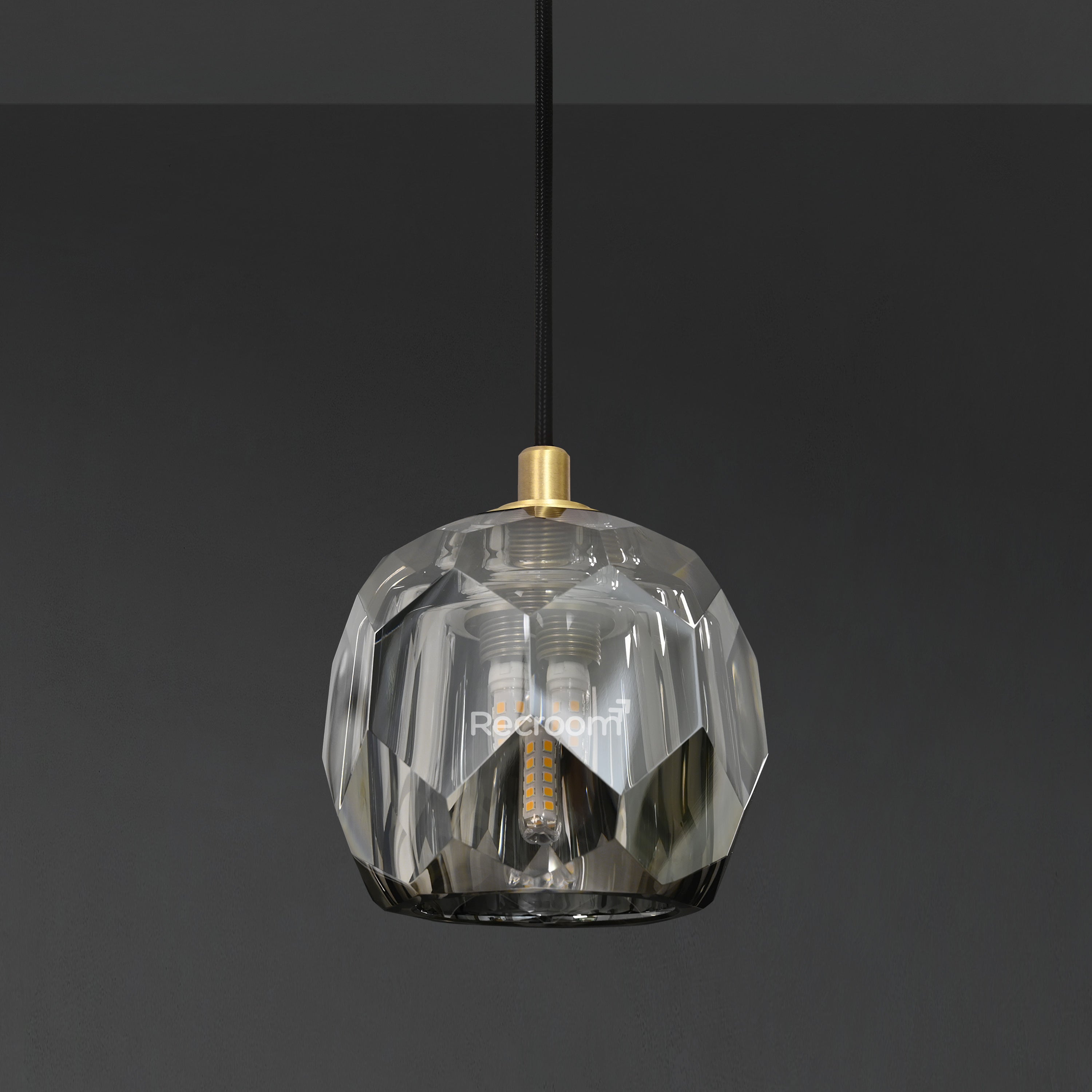 Boulew Crystal Glass Cord Pendant 5" - Zonesus