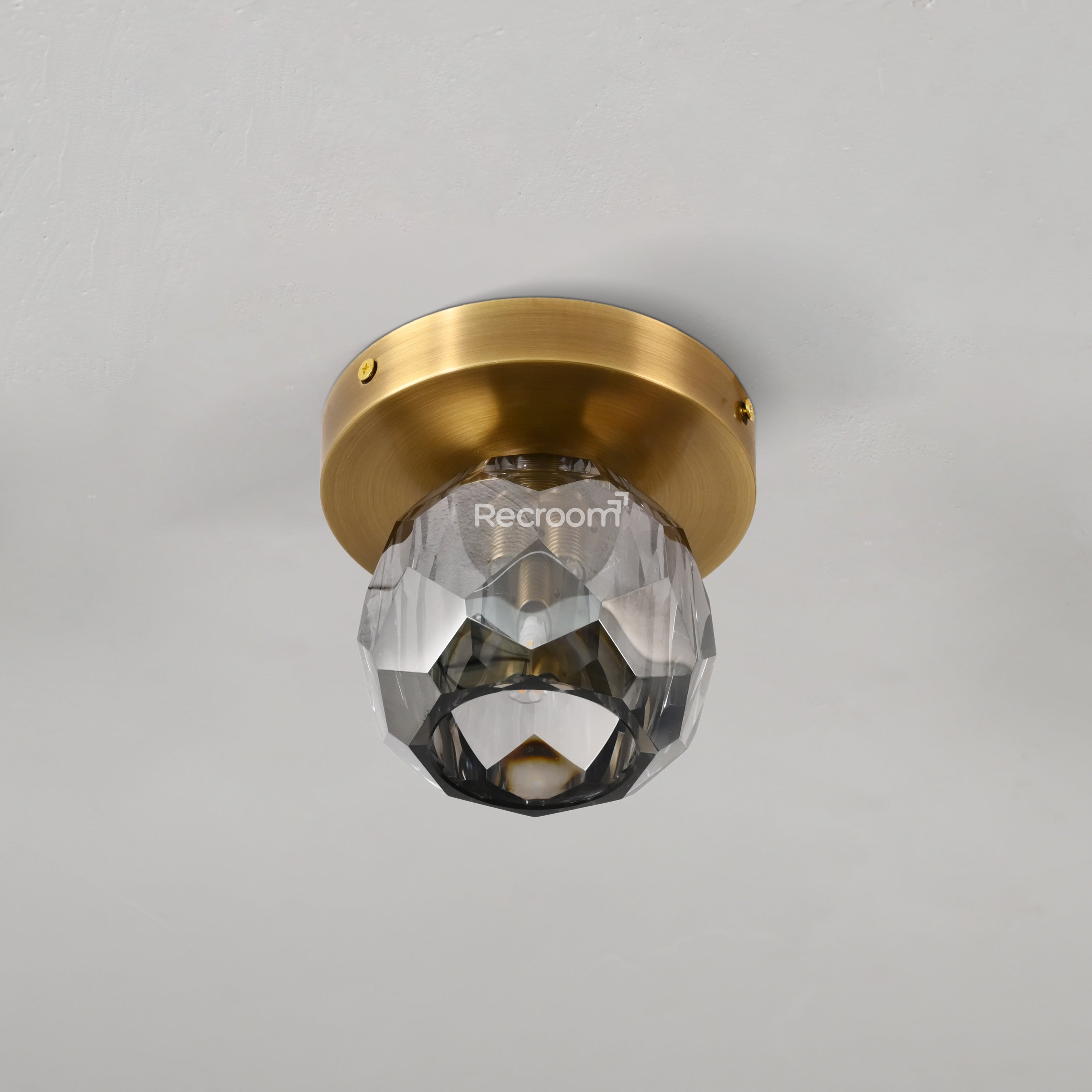 Boulew Crystal Glass Petite Flushmount 6" - Zonesus