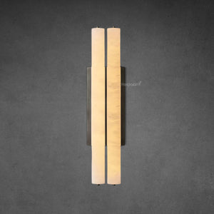 Auduben Alabaster Double Sconce 15" 19" 25" - Zonesus