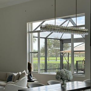 Arcachonest LED Rectangular Chandelier 54" - Zonesus