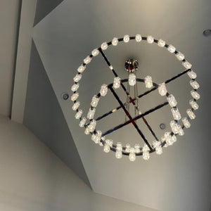Arcachonest LED Round 2-Tier Chandelier 60" - Zonesus