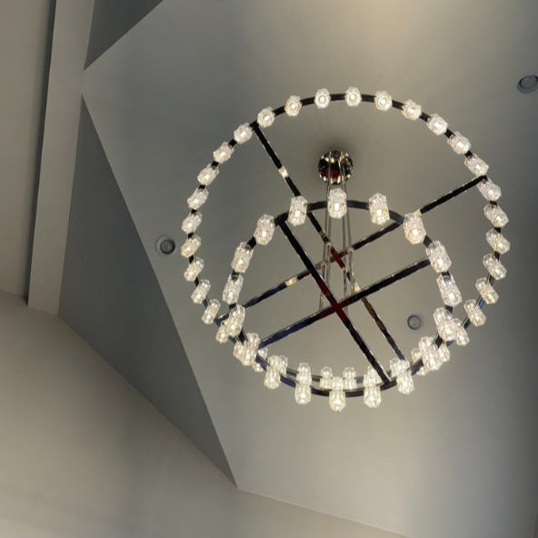 Arcachonest LED Round 2-Tier Chandelier 60" - Zonesus
