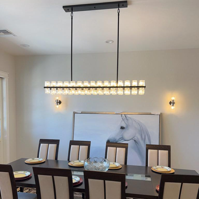 Arcachonest LED Rectangular Chandelier 54" - Zonesus