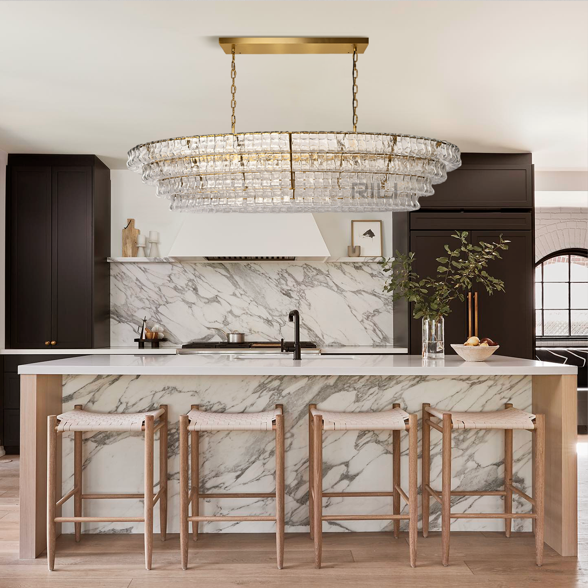 Ghiaccio Oval Chandelier - Zonesus