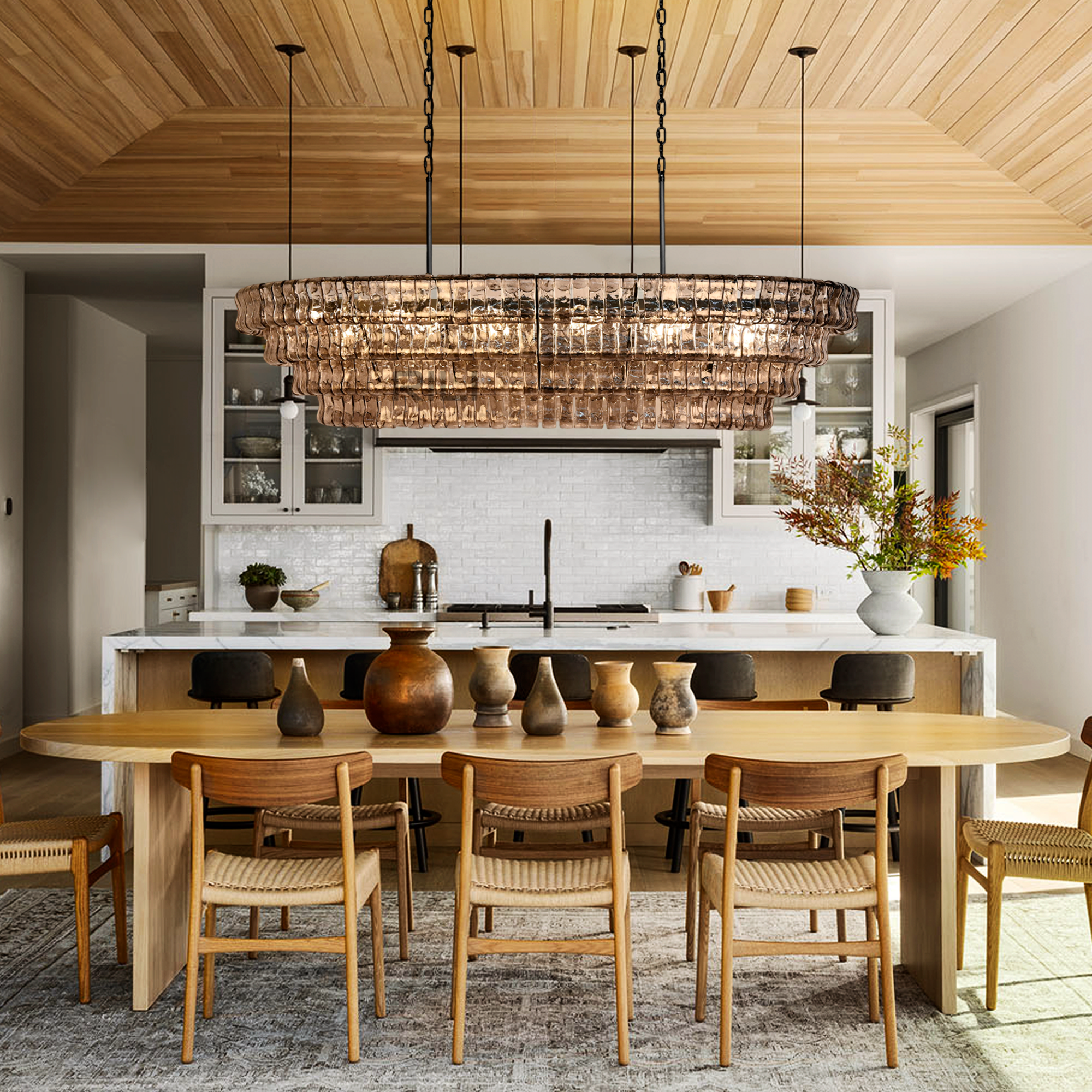Ghiaccio Oval Chandelier - Zonesus