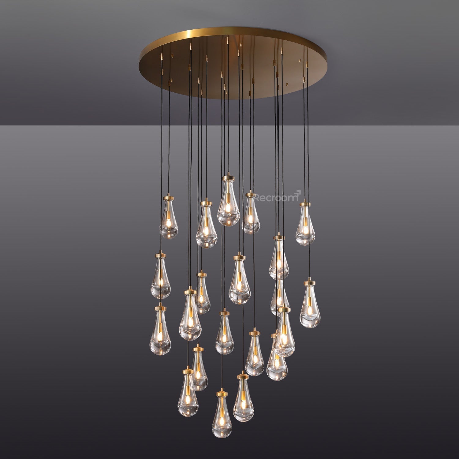 Raindrop Round Chandelier 47" - Zonesus