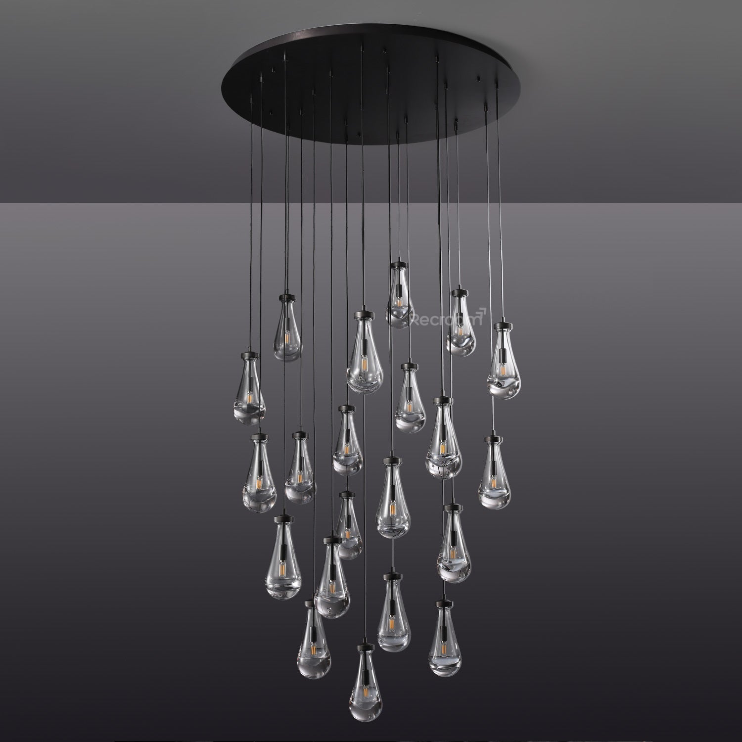 Raindrop Round Chandelier 47" - Zonesus