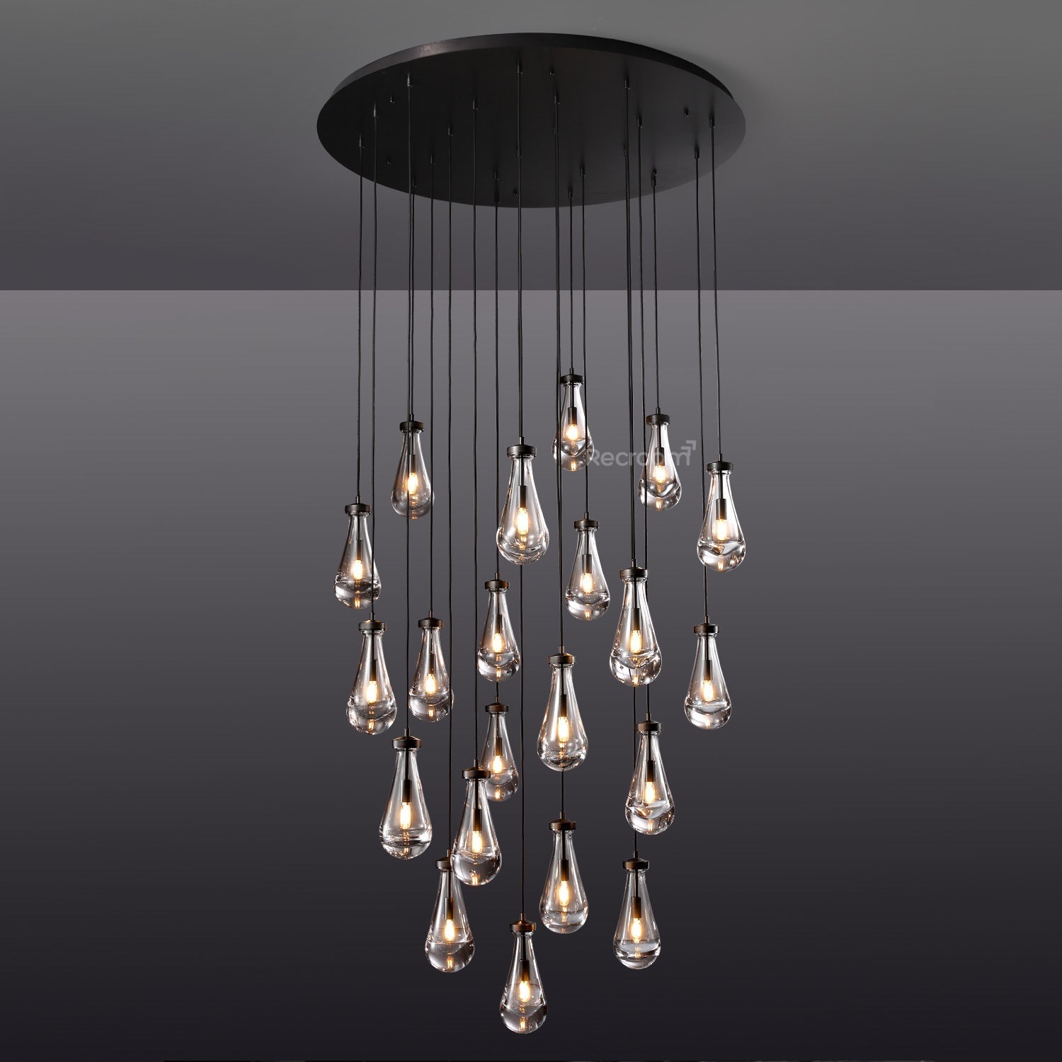 Raindrop Round Chandelier 47" - Zonesus