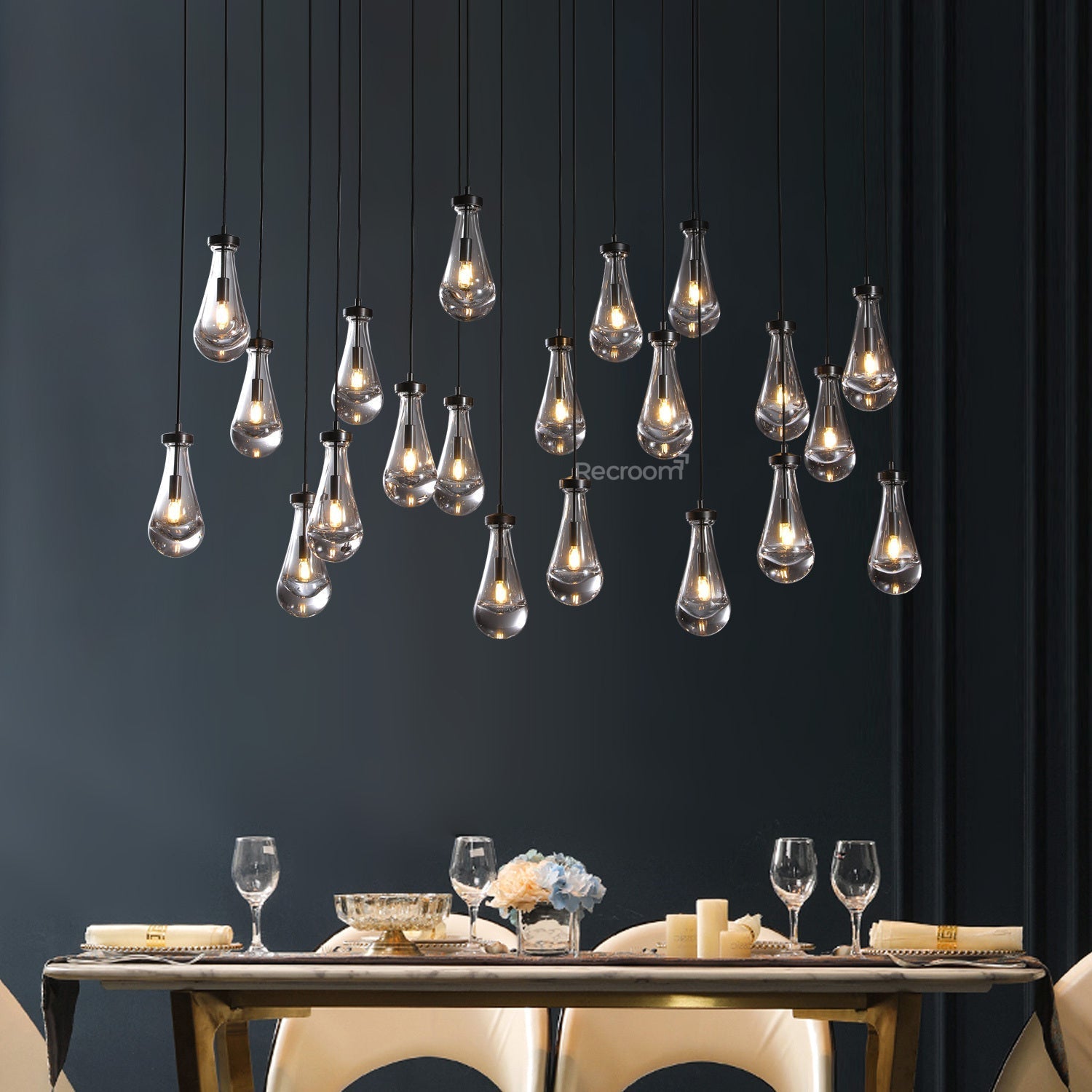 Raindrop Linear Chandelier 72" - Zonesus