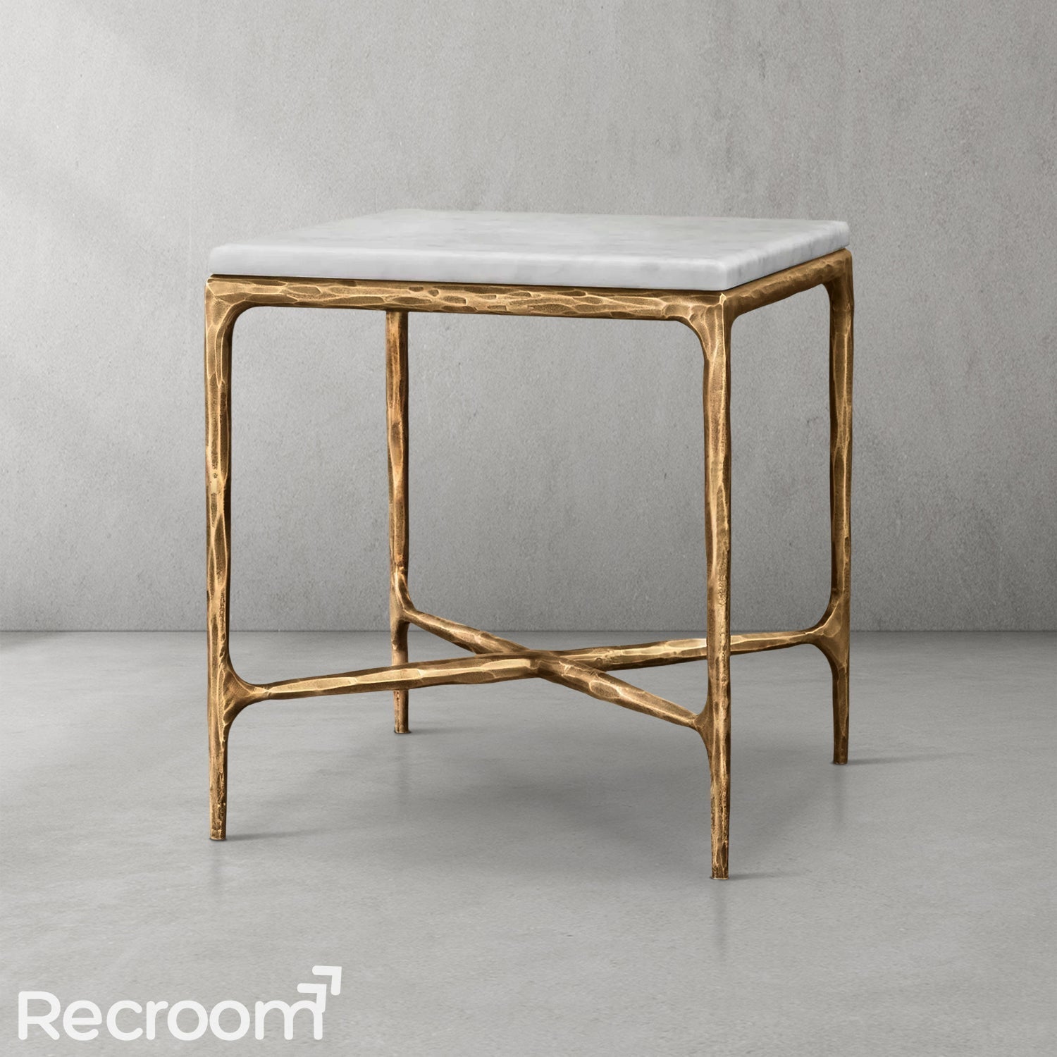 Thaddeo Marble Square Side Table 18" 22" - Zonesus