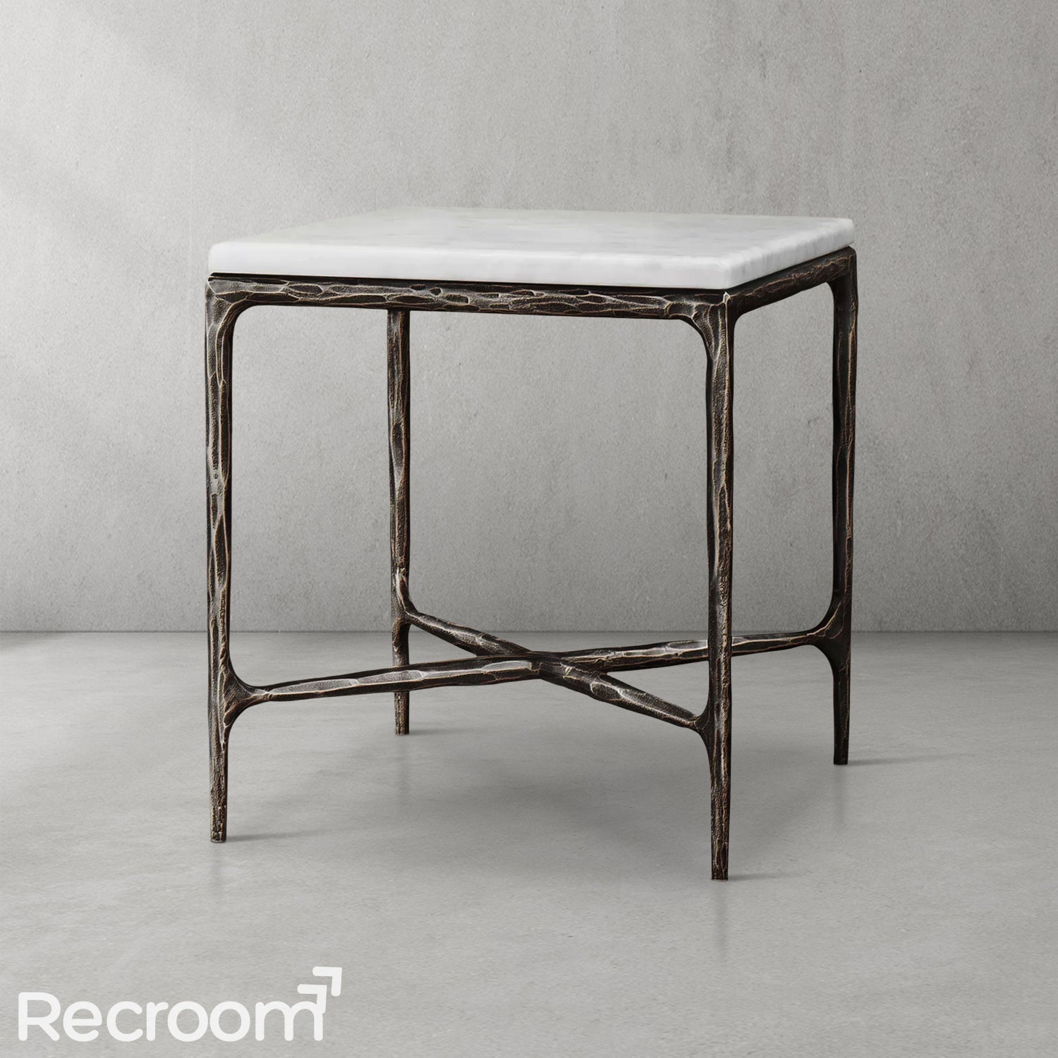 Thaddeo Marble Square Side Table 18" 22" - Zonesus