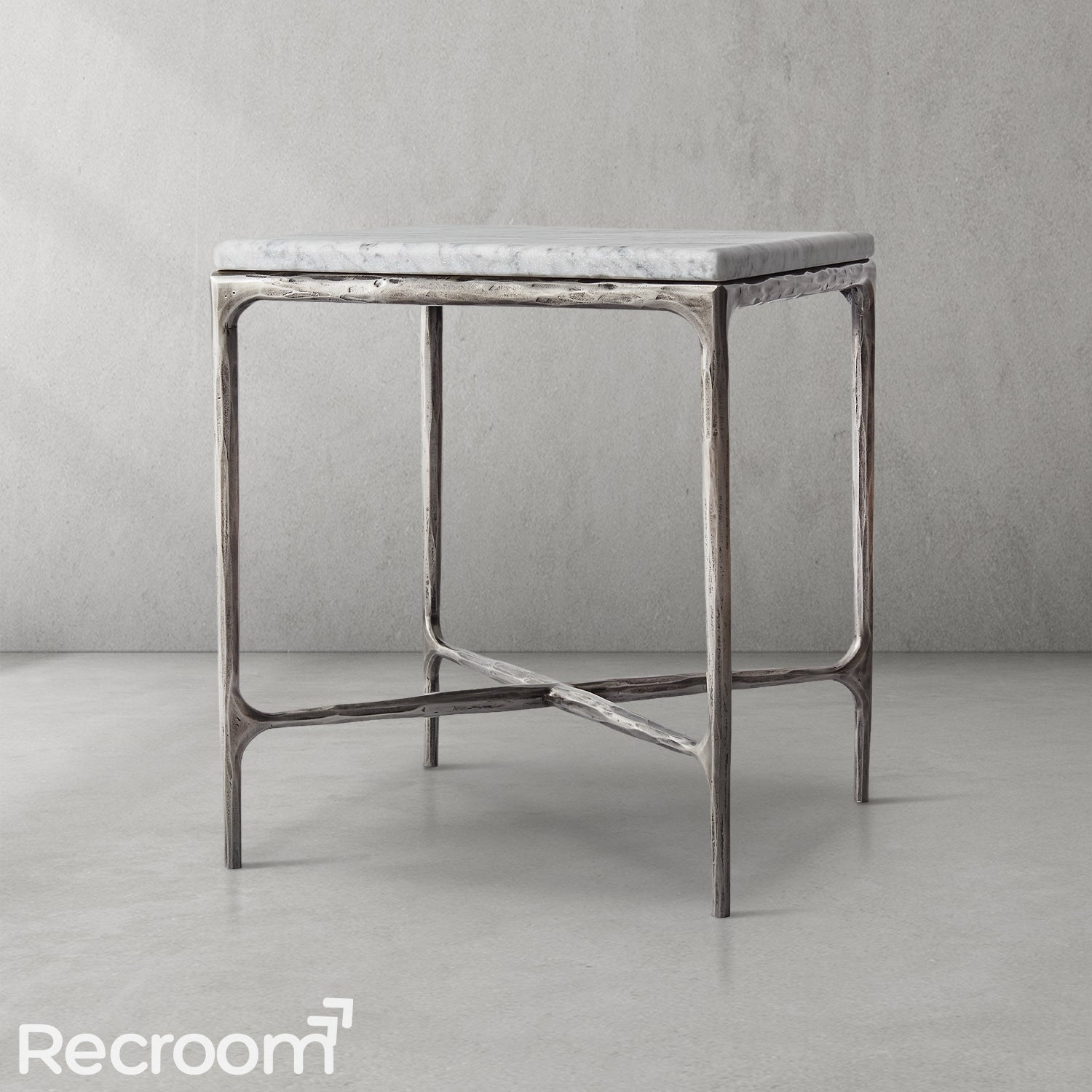 Thaddeo Marble Square Side Table 18" 22" - Zonesus