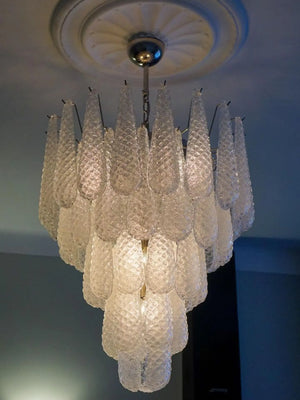 Murano Chandelier – Drop – 52 glasses – Transparent - Zonesus