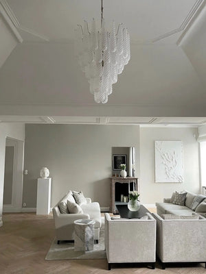 Murano Chandelier – Drop – 52 glasses – Transparent - Zonesus