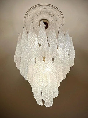 Murano Chandelier – Drop – 52 glasses – Transparent - Zonesus