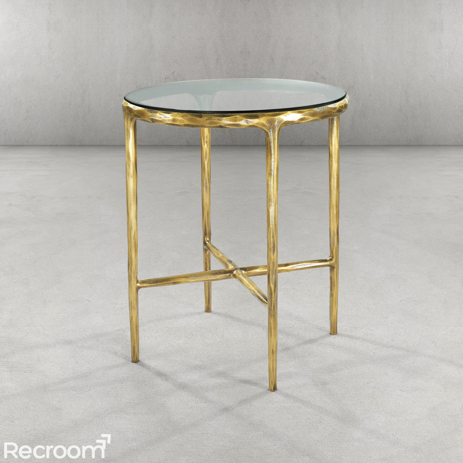 Thaddeo Round Glass Side Table - Zonesus