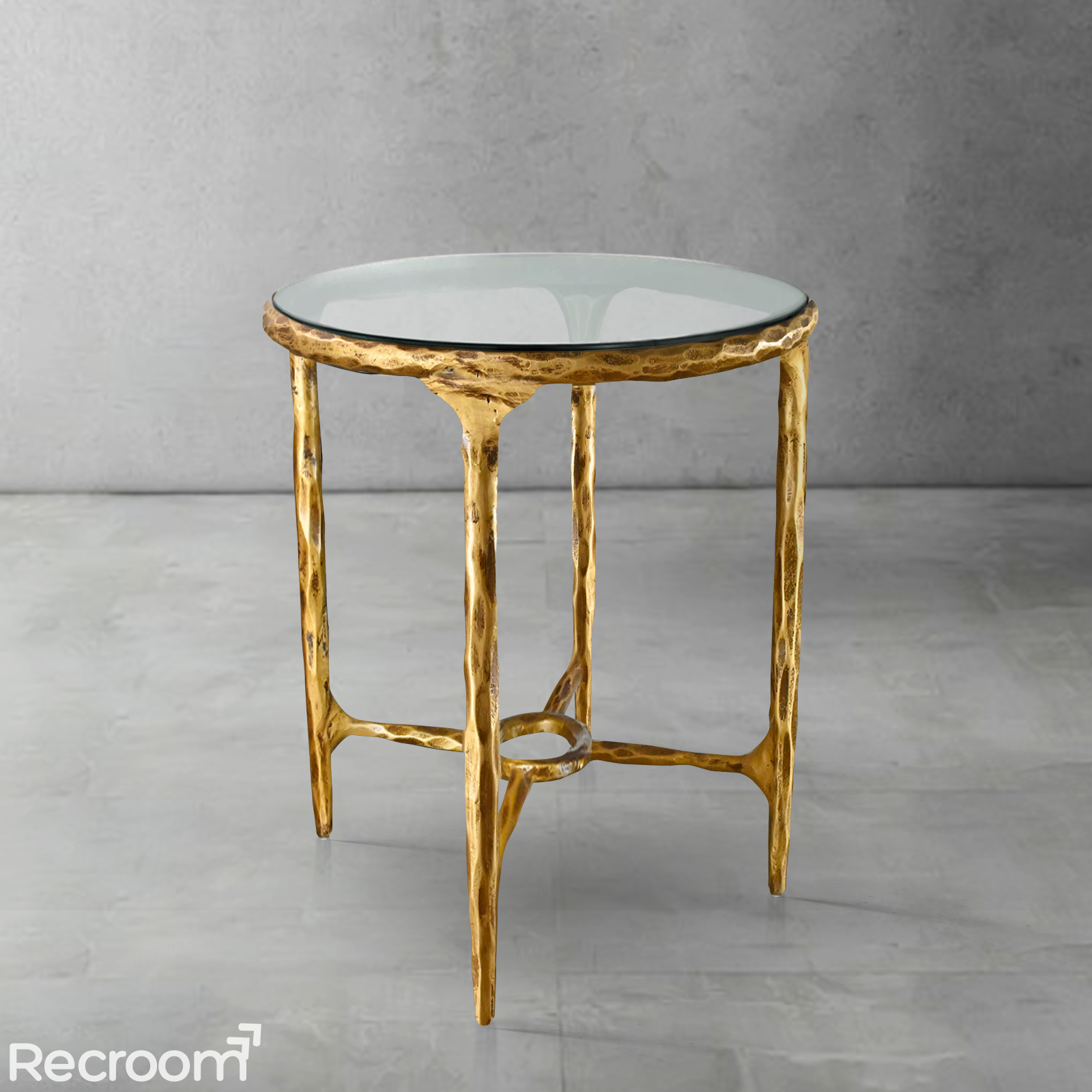 Thaddeo Round Glass Side Table - Zonesus