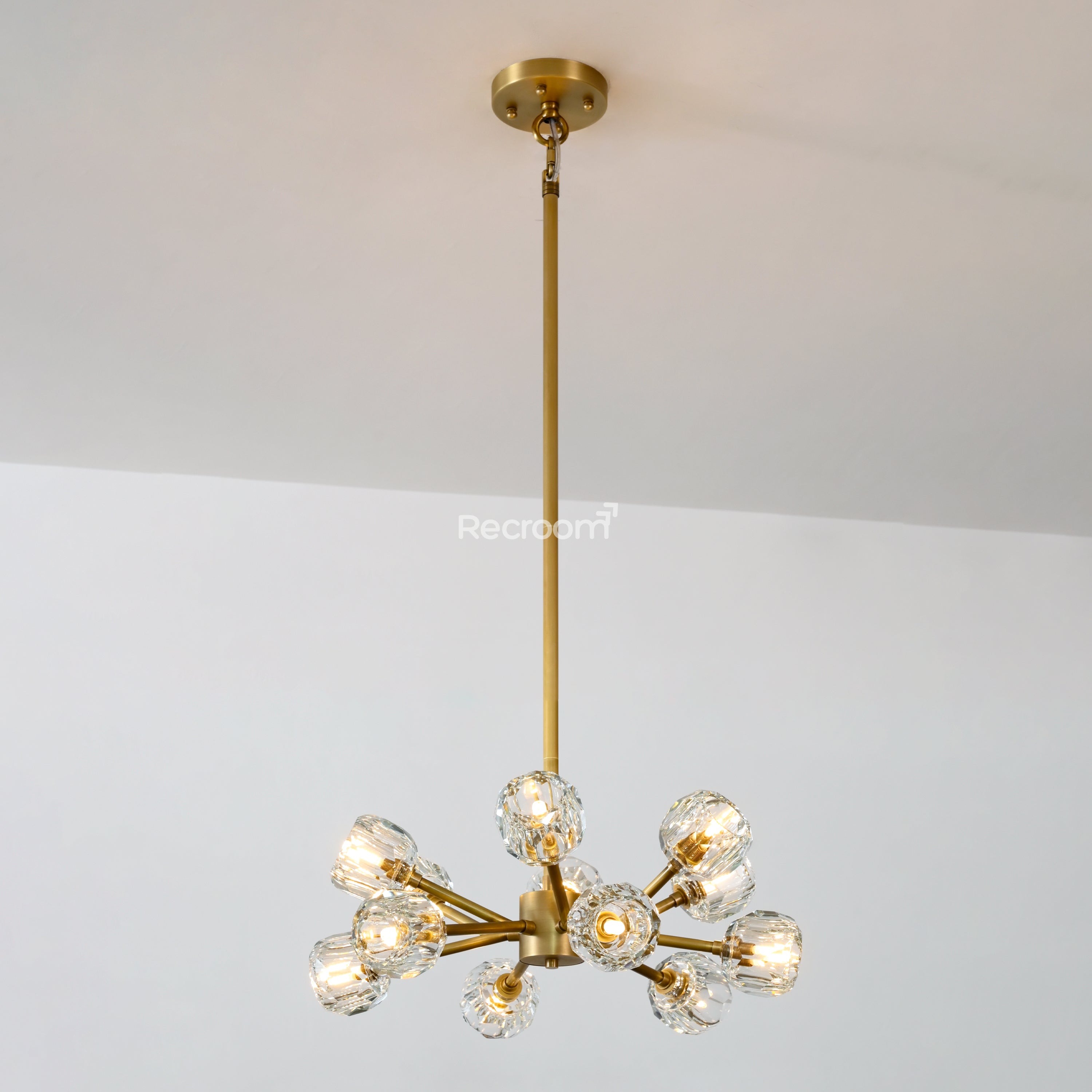 Boulew Crystal Glass Round Chandelier 24" - Zonesus