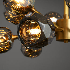 Boulew Crystal Glass Round Chandelier 24" - Zonesus