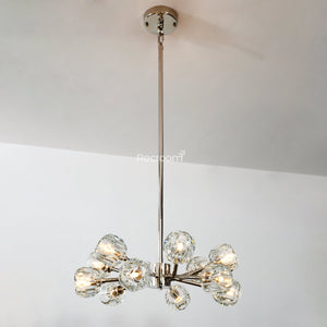 Boulew Crystal Glass Round Chandelier 24" - Zonesus
