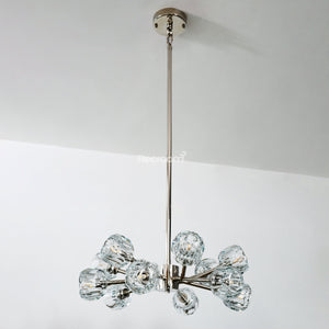 Boulew Crystal Glass Round Chandelier 24" - Zonesus