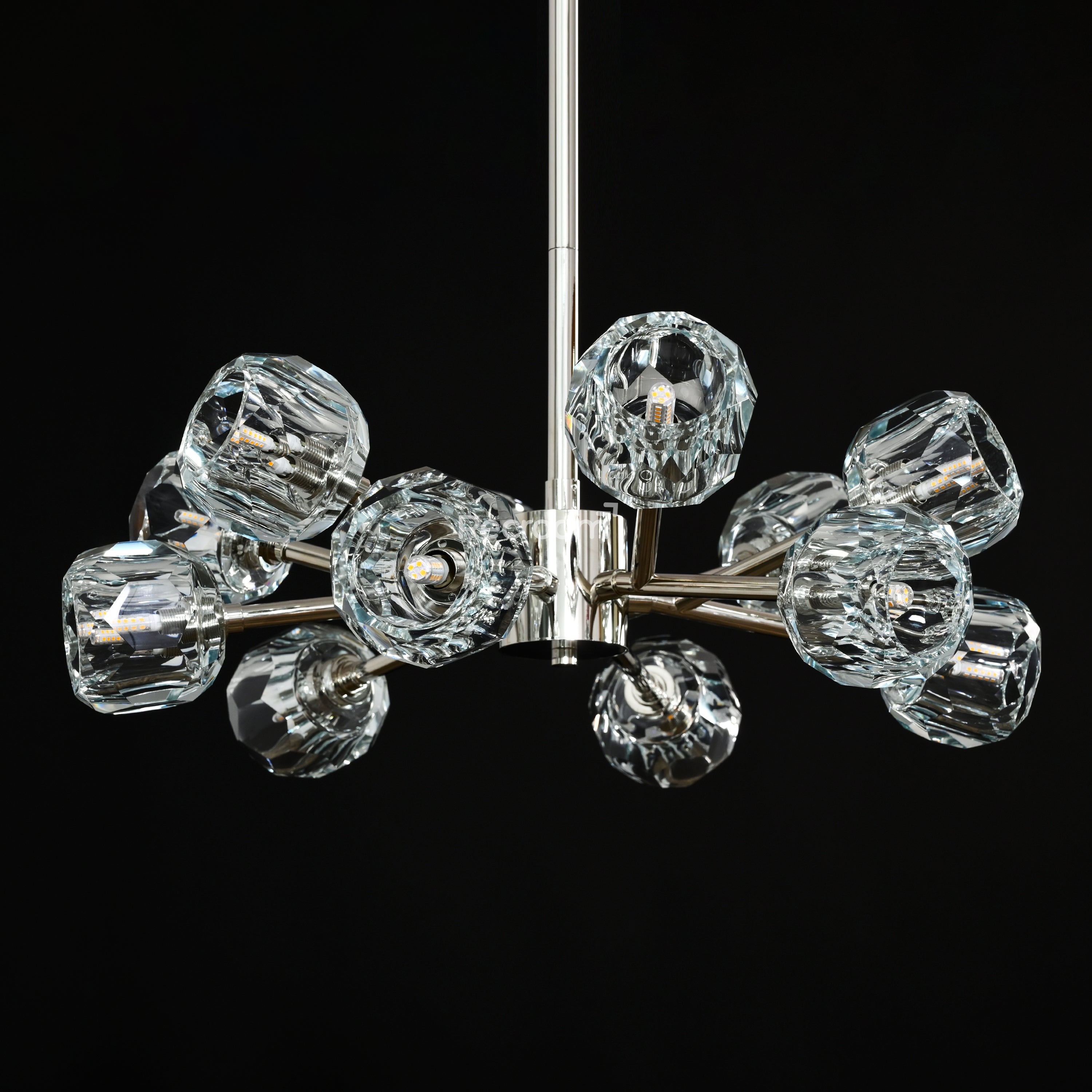 Boulew Crystal Glass Round Chandelier 24" - Zonesus