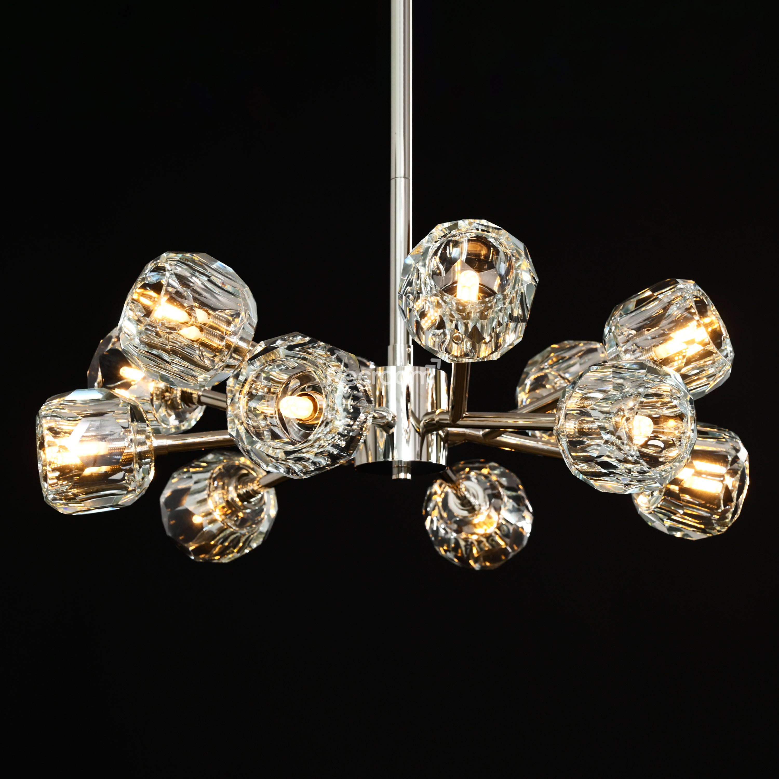 Boulew Crystal Glass Round Chandelier 24" - Zonesus