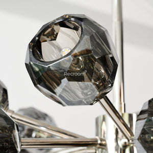 Boulew Crystal Glass Round Chandelier 24" - Zonesus