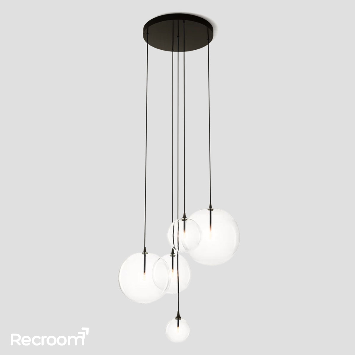 Glass Global Mobile Cluster Chandelier 28" - Zonesus
