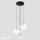 Glass Global Mobile Cluster Chandelier 28" - Zonesus