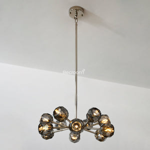 Boulew Crystal Glass Round Chandelier 24" - Zonesus