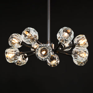 Boulew Crystal Glass Round Chandelier 24" - Zonesus