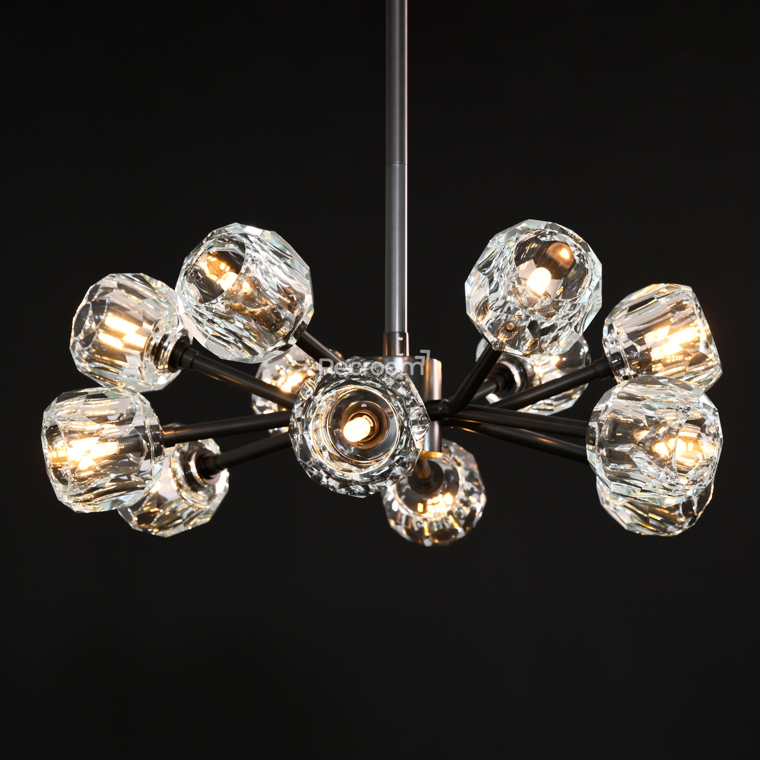 Boulew Crystal Glass Round Chandelier 24" - Zonesus