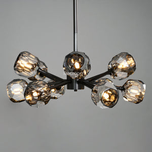 Boulew Crystal Glass Round Chandelier 24" - Zonesus