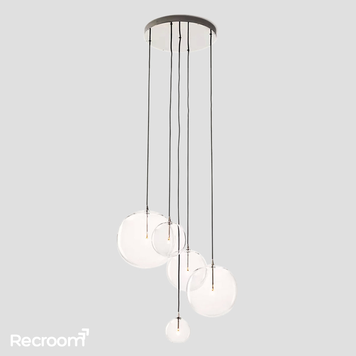 Glass Global Mobile Cluster Chandelier 28" - Zonesus