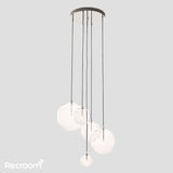 Glass Global Mobile Cluster Chandelier 28" - Zonesus