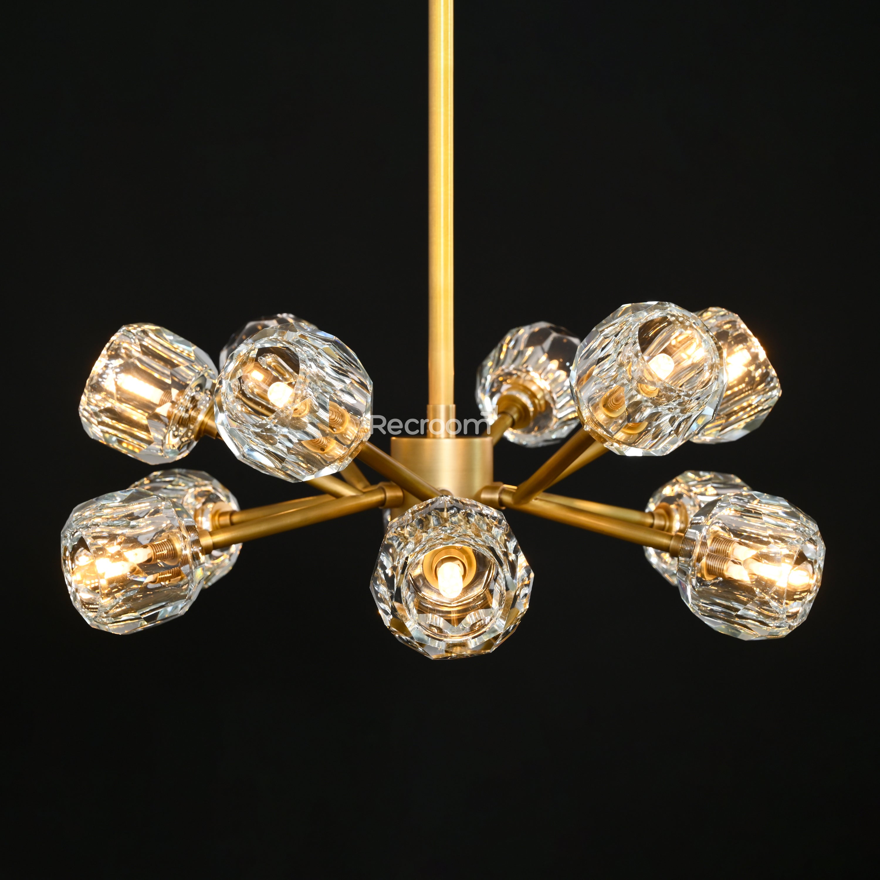 Boulew Crystal Glass Round Chandelier 24" - Zonesus