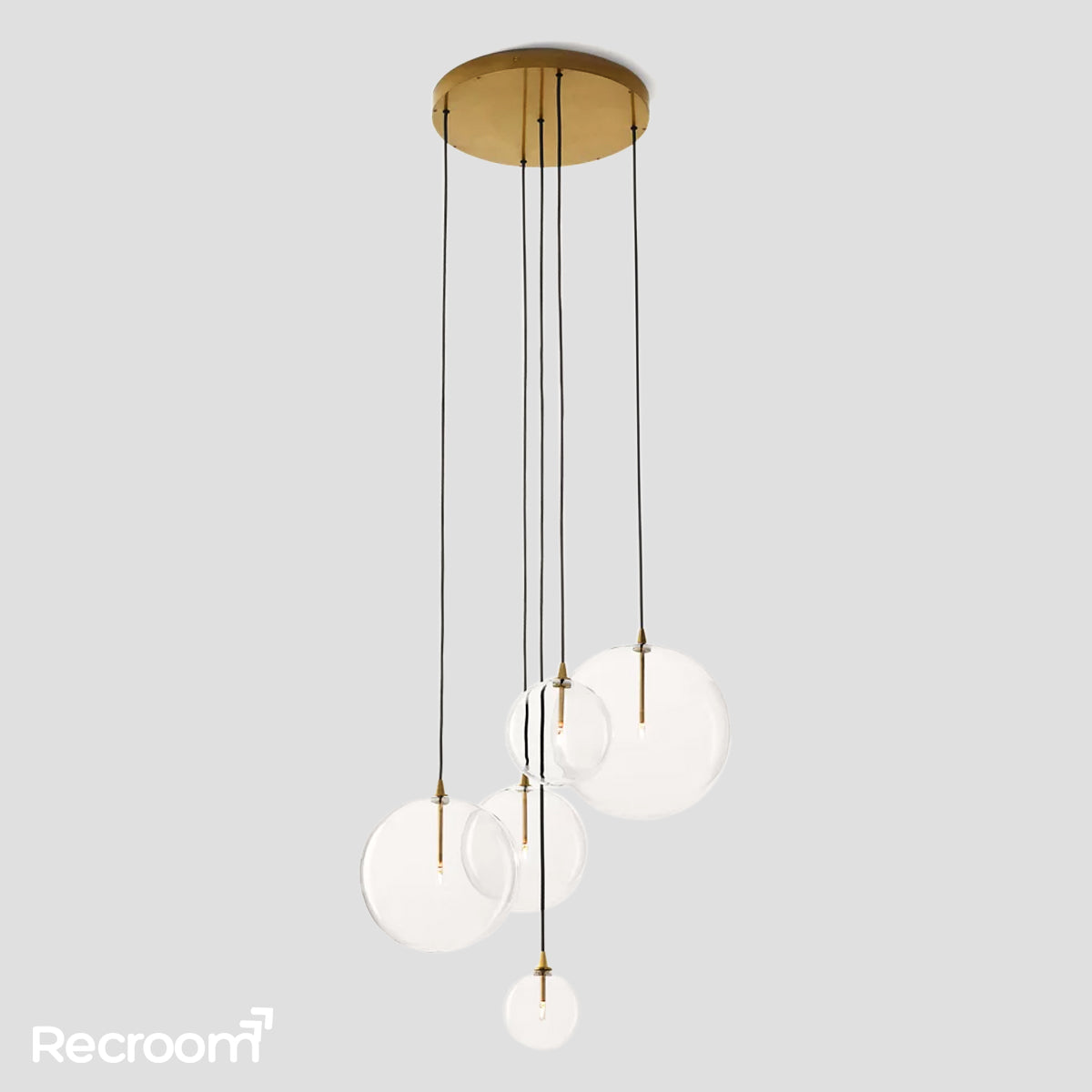 Glass Global Mobile Cluster Chandelier 28" - Zonesus