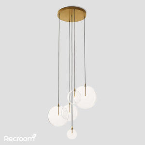 Glass Global Mobile Cluster Chandelier 28" - Zonesus