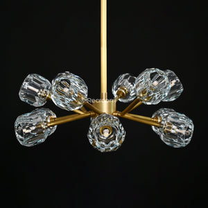 Boulew Crystal Glass Round Chandelier 24" - Zonesus