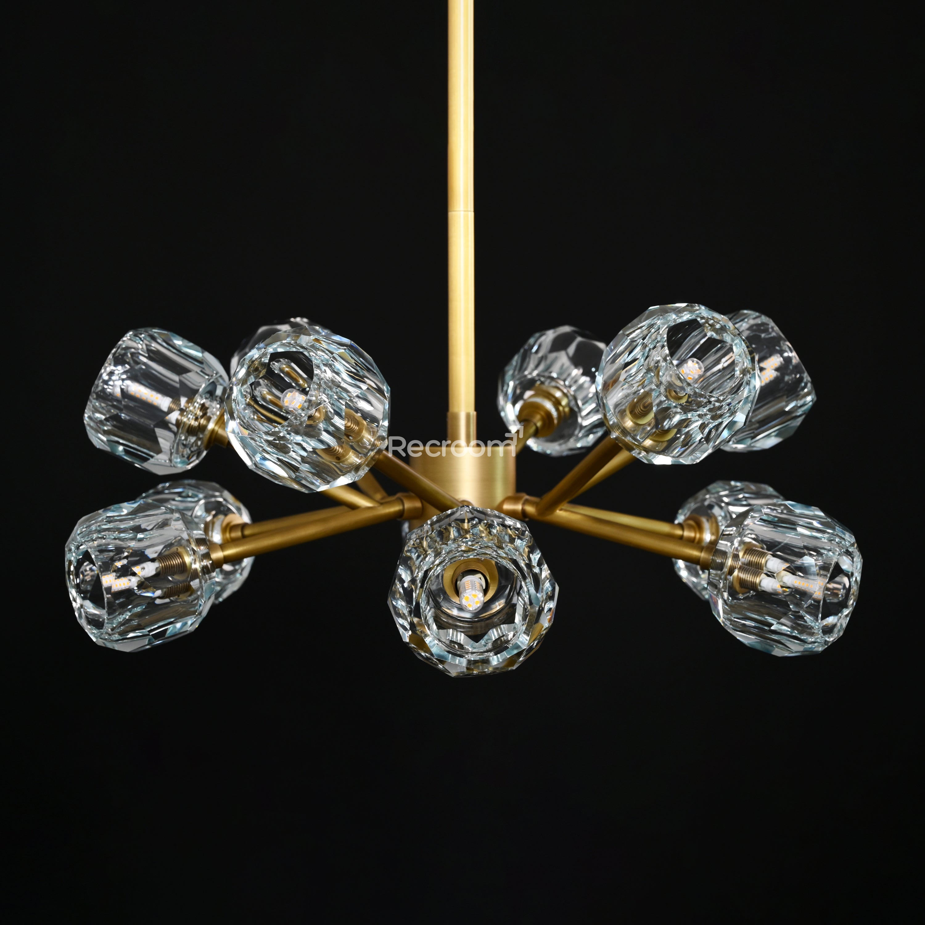 Boulew Crystal Glass Round Chandelier 24" - Zonesus