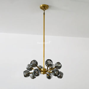Boulew Crystal Glass Round Chandelier 24" - Zonesus