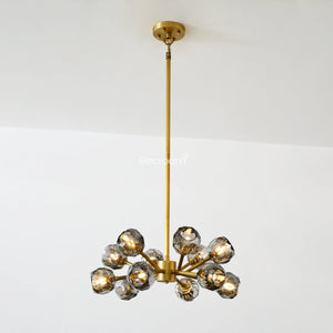 Boulew Crystal Glass Round Chandelier 24" - Zonesus