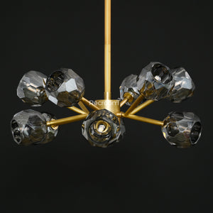 Boulew Crystal Glass Round Chandelier 24" - Zonesus