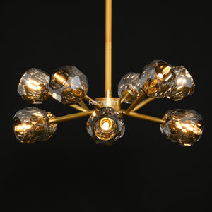 Boulew Crystal Glass Round Chandelier 24" - Zonesus